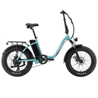 China Fat Tire Aluminum Alloy 20inch Step Folding Folding Electric Bicycle Lady Bikes City E-Bike for sale