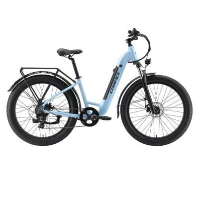 China 6061 alloy 26'' long range rear carrier smart x3 electric bike step by biake with kenda fat tire for sale