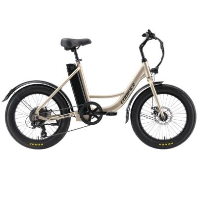 China Alloy Step 6061 Classic Electric MTB Electric Bike Hardtail Fat Tire 20 Lady Color Sand Electric Bike for sale