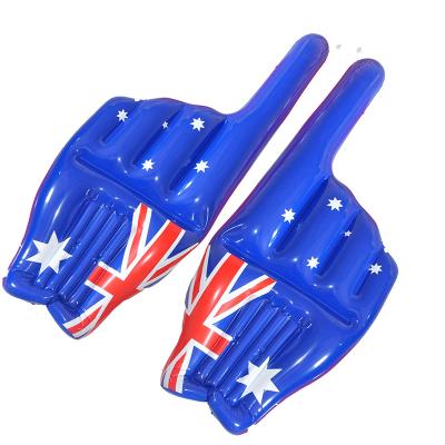 China Eco-friendly PVC Inflatable Hand Sports Game Cheering Inflatable Finger Australia Inflatable Hand for sale