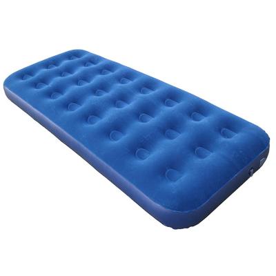 China Single Comfortable Inflatable Foldable Inflatable Air Mattress Large Foldable Pvc Flocking Air Mattress Bed for sale