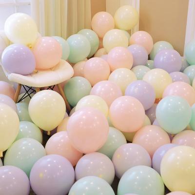 China 12inch Candy Eco-Friendly Pastel Balloon Inflatable Wedding Balloons Round Macaron Balloon Arch Decoration Birthday Party Balloons for sale