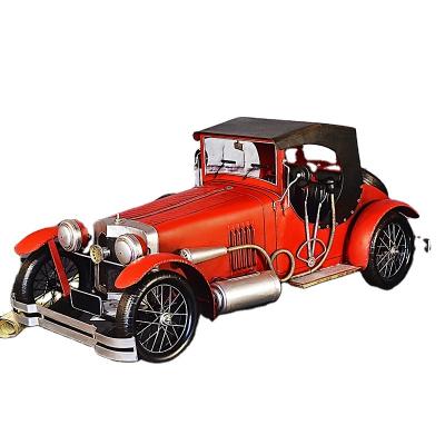 China Antique Imitation Best Selling Retro Large Classic American Car Model Creative Handicraft Ornaments Home Decorations Metal Crafts for sale