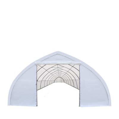 China Peak Top W9.15 x L24 x H4.57m Large Outdoor Bus Garages Boat Storage Tent Emergency Shelter Building Dome Carport for sale