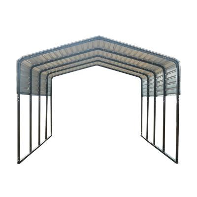 China Easily Assembled 20Ft x 20Ft Metal Carport For Car Garage Steel Structure Parking Factory Price for sale