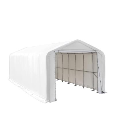 China Peak Top Heavy Duty PVC Storage Shelter Carport Car Tent Outdoor Metal Frame Garage shelter Storage Tent for sale