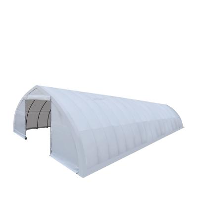 China Durable 30' x 80' Peak Ceiling Storage Shelter with 12' Drive Through Doors at Both Ends for sale