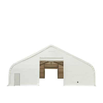 China Durable 50' x 55' PRO Dual Truss Storage Shelter with Heavy Duty 32oz PVC Cover for sale