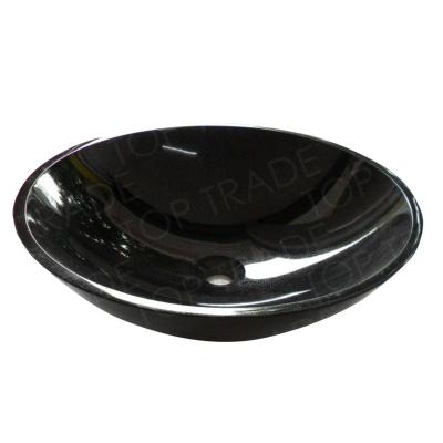 China EXW Modern Price Customized Size Natural Black Granite Bathroom Sink for sale