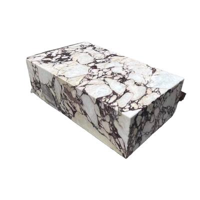 China Modern natural luxury Calacatta-Purple marble, living room side coffee table set, marble dining table for sale