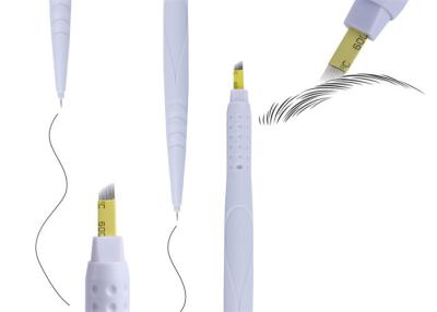 China Augenbrauen-Tätowierungs-Doppelt-Kopf Wegwerf-Microblading-Stift für dauerhaftes Make-up zu verkaufen
