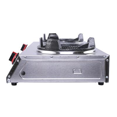 China Hotel Most Popular Cast Iron Pan Rack Stainless Steel Top Plate Gas Stove 2 Burners for sale