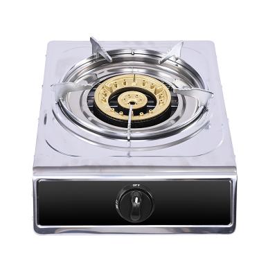 China 2021 New Hotel Home Appliances Cast Iron Burner Auto Ignition Gas Stove Single Cooker For Cooking for sale