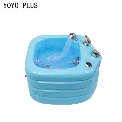 China High Quality Sink /spa foot sink pedicure spa chair glass bowl sinks for sale pump free loading for sale