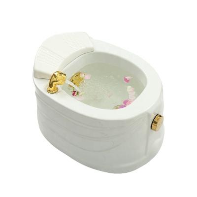 China Modern CE Approved Pedicure Gold Basin For Lady Beauty Salon Foot Spa Machine Salon With Jet And Color Lights for sale