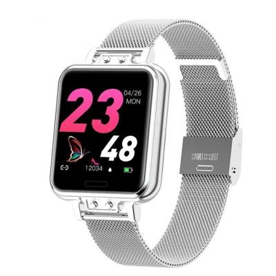 China Hot Sale MP3 Playback Lady Smartwatch With Stainless Screen ZL13 Square Steel Heart Rate Tracker Smart Sport Watch IP67 Waterproof ZL13 for sale