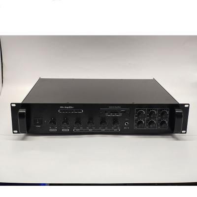 China LED Screen Six Zone PA Mixer Amplifier with Blue-tooth USB SD FM MIC and Extreme Power Amplifier AUX. 70V 100V with LED screen touch for sale