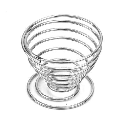 China Custom Heng Sheng Spiral Spring Stainless Steel Spring Wire Tray Boiled Egg Cups Holder Storage for sale