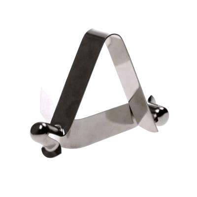 China 2022 March Expo Heng Sheng Custom Stainless Steel Spiral V Shape Push Clips Flat Spring Tent Lock Metal Clamps for sale