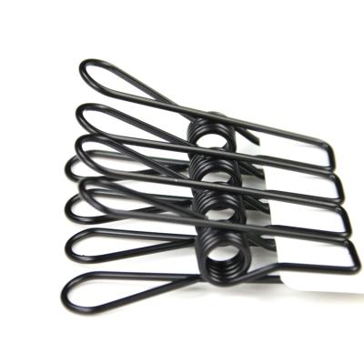 China Hengsheng Modern Custom Made High Quality Pegs Black Galvanized Clothes Clips for sale