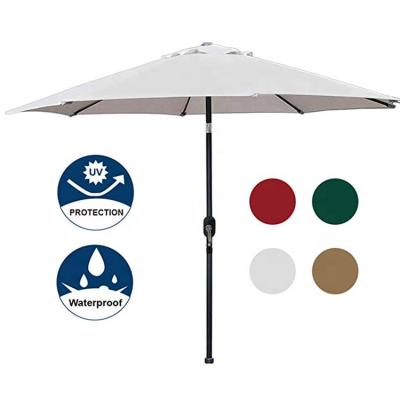 China Modern Portable Wood Frame Leisure Ways Patio Advertising Outdoor Umbrella With Plastic Cup Holder for sale