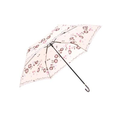 China East Asia fashion mini fashion three size fold short lace ladies parasol umbrella manufacturer for sale