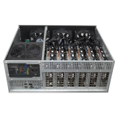 China High Efficiency GPU Desktop Case 8 Gpu 3090 Graphics Card 3080 3300w Server Case for sale