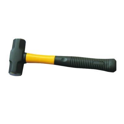 China Machinist Hammer Carbon Steel Double Face Sledgehammer With Fiberglass Handle for sale