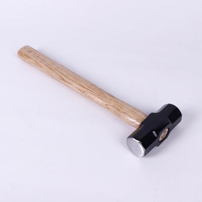 China Machinist Hammer Carbon Steel Double Face Sledgehammer With Wooden Handle for sale