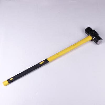 China Machinist Hammer Carbon Steel Large Double Face Sledgehammer With Fiberglass Handle for sale