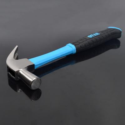 China Machinist Hammer Carbon Steel British Type Claw Hammer With Fiberglass Handle for sale