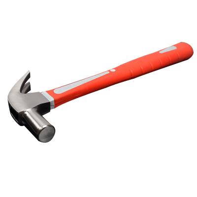 China Machinist Hammer Carbon Steel British Type Claw Hammer With Fiberglass Handle for sale