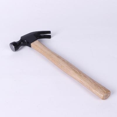 China High Quality Forged Carbon Steel Claw Hammer Machinist Hammer Wooden Handle for sale