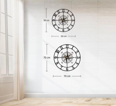 China Eclectic Modern Oversize Silent Wall Clock Compass Large Clock for sale