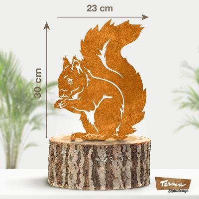 China Eclectic Rusty  Patina Squirrel, for Screwing, Great Garden Decoration Made of Rust Metal, Decorative Rusty Look for sale