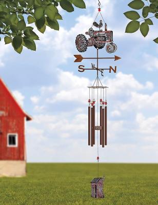 China Eclectic Barnyard Wind Chime Tractor for sale