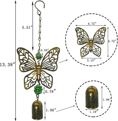 China Eclectic Butterfly Hanging Decoration Garden Bells for sale