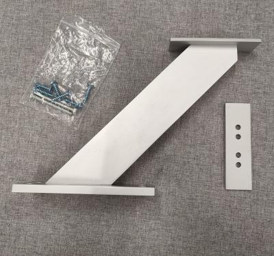 China Modern Aluminum Desk Stand Stamping Furniture Hardware Aluminum Bench Angle Corner Bracket for sale