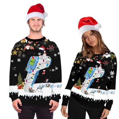 China Wholesale Breathable Round Unisex Winter Couples Hoodies Christmas Tree Sloth Hoodies MOOSH 123 Long Clothes Autumn for sale