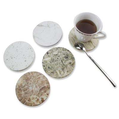 China Sustainable Product Wholesale Homsense Amazon Kitchen Round Shape Ceramic Coaster With Cork Back For Tea for sale