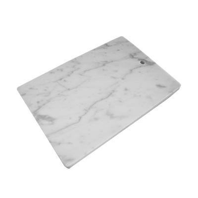 China Sustainable Natural Stone SL010111 Cheese White Marble Board , Custom Design Marble Cutting Board for sale