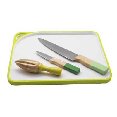 China Homsense Amazon Product Kitchen Choppers Plastic Stocked Cutting Board PP Plastic Cutting Board for sale