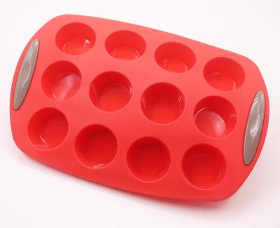 China Viable Hot Wholesale Silicone Cake Mold Homsense Amazone Baking Tool For Muffin Cake for sale