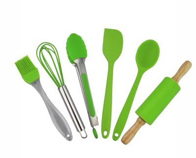 China Amazon ODM OEM Viable Hot Selling Custom Heat Resistant Kitchen Cooking Silicone Kitchen Tools Utensil Set for sale