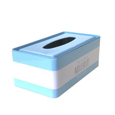 China Tissue Metal Tissue Boxes Wholesale Packaging Metal Tin Can For Tissues for sale