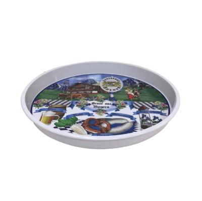 China Customized Christmas Metal Vintage Rolling Tin Trays Wholesale Tin Serving Tray for sale