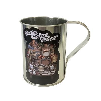 China Materials Factory Price Metal Tin Cup Recycled Metal Tin Drink Mugs Beer Mug for sale