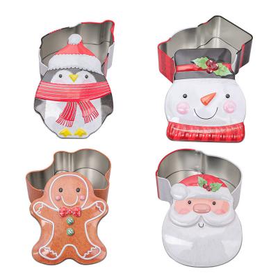 China Customized Personalized Custom Shaped Chocolate Tin Box Christmas Packaging Candy Metal Tins for sale