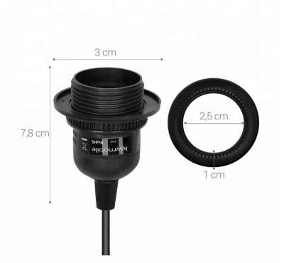 China Home Appliance 3.5M Black E14 Socket Salt Lamp Power Cord With Switch for sale