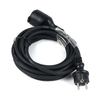 China HOME APPLIANCE FRANCE 25M BLACK POWER POWER CORD, EUROPE WATERPROOF EXTENSION CORD for sale